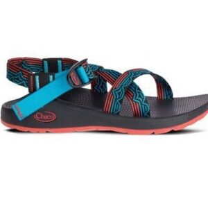 Chaco ZCloud Sandals in Teal and Black
